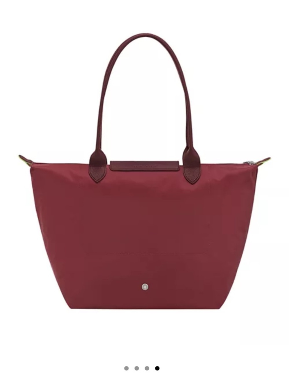 Longchamp burgundy tote with lime trim size large (comes with a mini as bonus) - Picture 5 of 14